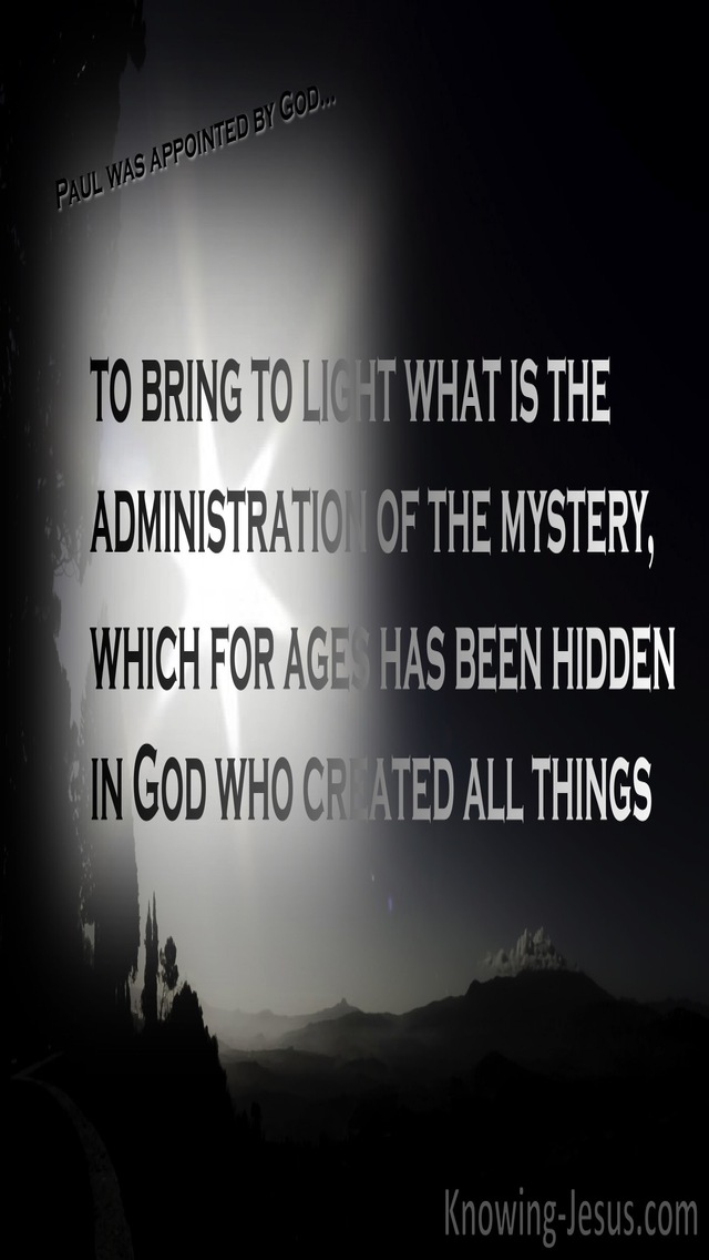 Ephesians 3:9 Administration Of The Mystery (gray)